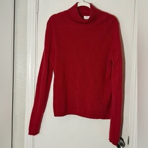 100% Cashmere Red Women's Sweater Size XL